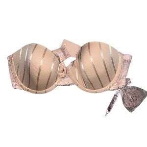 Felina Bra Nude 91084 Convertible Underwire Striped Bra 34B NEW